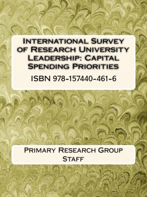 cover image of International Survey of Research University Leadership: Capital Spending Priorities